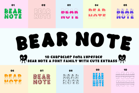 Bear Note: A Playful and Authentic Display Font for Creative Projects