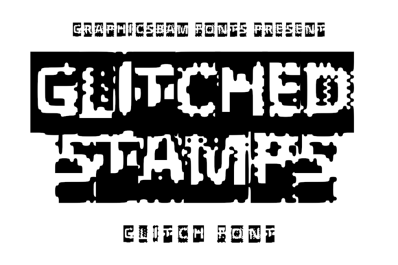 Glitched Stamps: A Bold Typographic Statement
