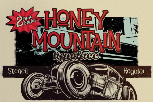 Honey Mountain: A Bold and Vintage Display Font for Creative Professionals