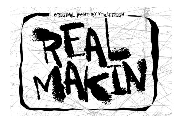 Realmakin: A Bold, Brushed Display Font for Creative Projects