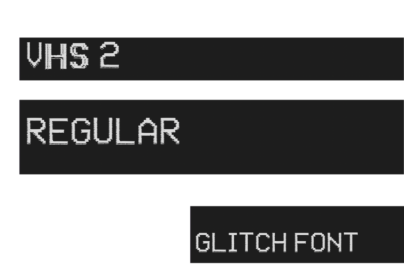 VHS 2: Glitchy Typography for Modern Creativity